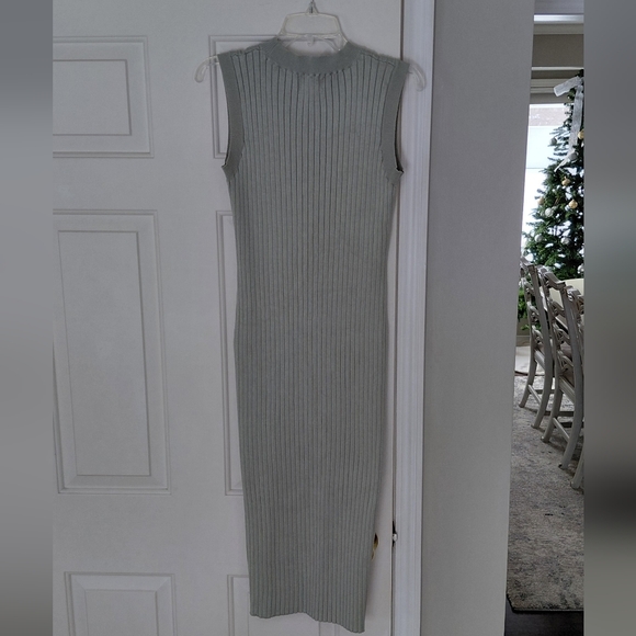 Olive & Oak Midi Bodycon Green Ribbed Knit Party Stretch Sweater Dress. Size XL. - Picture 4 of 6